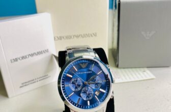 Brand New In Box Emporio Armani AR2448 Blue Dial Chronograph Men´s Classic Watch