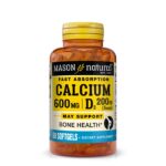 Mason Natural Fast Absorption Calcium with Vitamin D3 for Healthy Bones, 60 u