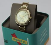 NEW AUTHENTIC FOSSIL VALE CHRONOGRAPH GOLD WOMEN’S BQ3658 WATCH