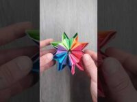 origami easy fidget moving paper toy with Ski #shorts #origami #diyorigami #diy #toy #paper #fidget