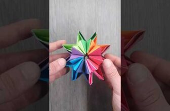 origami easy fidget moving paper toy with Ski #shorts #origami #diyorigami #diy #toy #paper #fidget