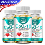 3 Packs 200MG Coenzyme Q10 Cardiovascular Heart Health, High Absorption CoQ 10