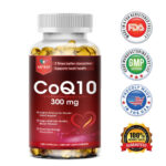 CoQ10 Coenzyme Q-10 Coenzyme 300mg Capsules BIOPERINE Antioxidant Heart Energy