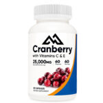 Cranberry extract vegetarian capsules contain vitamins C and E