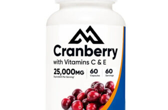 Cranberry extract vegetarian capsules contain vitamins C and E