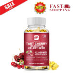 Tart Cherry Extract Capsules with Celery Seed Muscle Recovery Uric Acid Cleanse