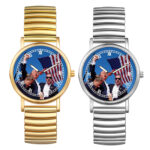 2024 US Election Trump Incident Elastic Slim Quartz Wrist Watch for Men Women