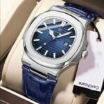 POEDAGAR Luxury Analog Men’s Watch Waterproof Luminous Leather Quartz Wristwatch