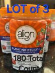 3 PACK Align Probiotic Bloating Relief and Food Digestion (180 Gummys) Exp 12/25