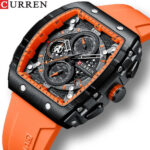 CURREN 8442 Men’s Waterproof Six Needle Quartz Calendar Tape Men’s Multifunction