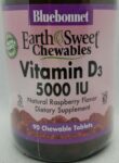 Bluebonnet Earthsweet Chewables Vitamin D3 5000 IU [125 mcg] 90 chew tablets