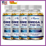 Omega 3 Fish Oil Capsules 3x Strength 3600mg EPA & DHA, Highest Potency 120PCS