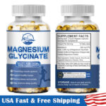 Magnesium Glycinate 120 Capsules 1330mg 100% High Absorption Chelated