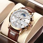 LIGE Men Watch Quartz Luminous Calendar 3ATM Waterproof Daily Casual Wristwatch