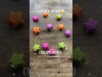 ORIGAMI LUCKY STAR STEP BY STEP | EASY TUTORIAL LUCKY STAR ORIGAMI PAPER CRAFT ORIGAMI WORLD STAR