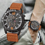 Men Watch Leather Strap Band Analog Quartz Business Daily Sport Fashion Watch