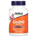 Now Foods CoQ10 With Vitamin E 100 mg 150 Softgels GMP Quality Assured, Kosher