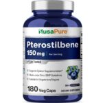 NusaPure Pterostilbene 150mg 180 Veggie Caps (Non-GMO)