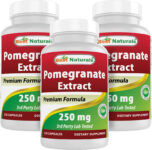 3 Pack Best Naturals Pomegranate 250 mg 120 Capsules