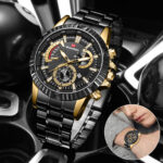 Waterproof Men Watch Stainless Steel Classic Quartz Business Luminous Wristwatch