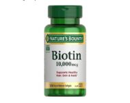 Nature’s Bounty Biotin Supplement, 10000mcg, 120 Rapid Release Softgels EX.12/25