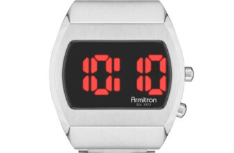 Armitron Griffy Sport Retro Men’s Digital Bracelet Watch, 40/8475BRSVB