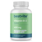 Vitamin B-2 (Riboflavin) 400mg (120 Vegetarian Capsules) – No Stearates – Veg…