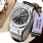 POEDAGAR Men’s Quartz Royal Oak Watch Luxury Waterproof Stainless Luminous GIFT