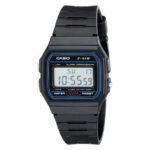 Casio F91W-1, Digital Chronograph Watch, Black Resin Band, Alarm, Date