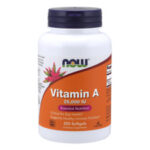 NOW Foods Vitamin A 25,000 Iu 250 Softgels Eye & Immune Health 05/2025EXP