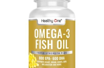 Triple Strength Omega 3 Fish Oil 1000mg – Burpless Fish Oil 400mg EPA, 300mg DHA