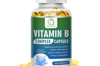 120 Capsules Vitamin B Complex B1,B3,B2,B5,B6,B7,B9,B12, Immune Support Pills