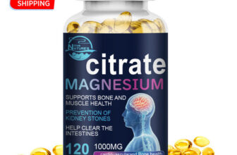 1000mg Magnesium Citrate Capsules Per Serving -Highest Potency Capsules 120 Caps