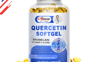 1000MG Quercetin with Bromelain & Zinc – Natural Immune Support Supplement 120pc