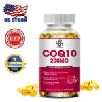 CoQ10 200mg Coenzyme Q-10 Capsules Cardiovascular Heart Health Energy Support