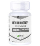 HealthFare Lithium Orotate 130mg 200 Tabs Elemental Lithium Bioavailable