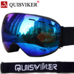 QUISVIKER 2019 Double Layers Anti-fog Ski Goggles Snowmobile Ski Mask Skiing Glasses Men Women Snow Googles Snowboard Sunglasses