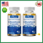 1-2pcs L-Glutathione Capsules 1800Mg Natural Anti-Aging Skin Whitening 60Pills