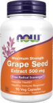 NOW Grape Seed Extract, Maximum Strength 500 mg – 90 Veg Capsules