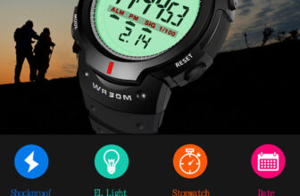 Waterproof Digital Sports Watch Military Tactical LED Backlight Wristwatch Men