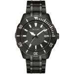 Bulova Men’s Classic Date Quartz Black Stainless Steel Watch 43MM 98B361