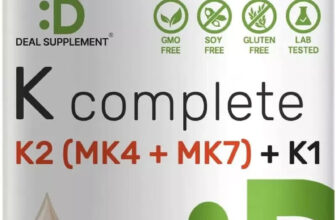 Vitamin K Complete – High Potency Vitamin K2 (MK-7 and MK-4) & K1, 240 Softgels