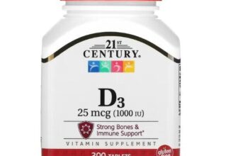 21st Century, D3, 25 mcg (1,000 IU), 300 Tablets