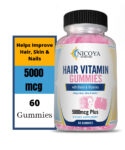 Biotin Hair Growth Gummies 5000mcg 60ct. Thicken & Improve Hair Health!