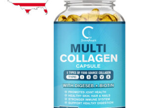 Multi Collagen Peptides-Type I,II,III,V,X Anti-Aging Collagen Pills 60 Capsules