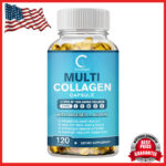 Multi Collagen Peptides Capsules Healthy Skin,Hair & Nails,Strengthen Bones