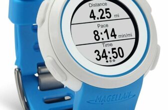 NEW Magellan Echo Smart Sports Fitness Watch Blue/White Bluetooth iPhone droid