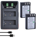 Batmax EN-EL9 EN-EL9a EN EL9 Battery+LCD USB Dual Charger with Type C port for Nikon EN-EL9a D40 D60 D40X D5000 D3000 Camera