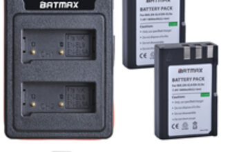 Batmax EN-EL9 EN-EL9a EN EL9 Battery+LCD USB Dual Charger with Type C port for Nikon EN-EL9a D40 D60 D40X D5000 D3000 Camera