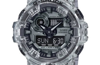 Casio Men’s Watch G-Shock Grey Transparent Strap Shock Resistant GA700SK-1A